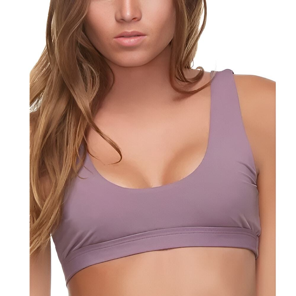 Dippin' Daisy's Beach Seamless Scoop Neck Swim Bikini Top Size M Purple‎ Haze